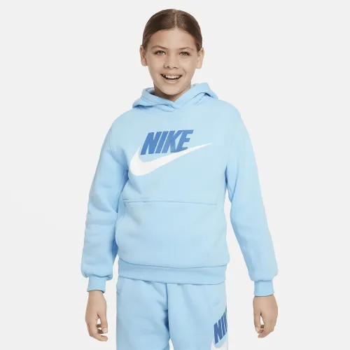 Nike Sportswear Club Fleece Big детские Толстовка с капюшоном синий