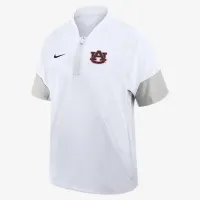 Auburn Sideline Coach чоловічі Nike College 1/2-Zip Short-Sleeve Hooded Куртка колір білий
