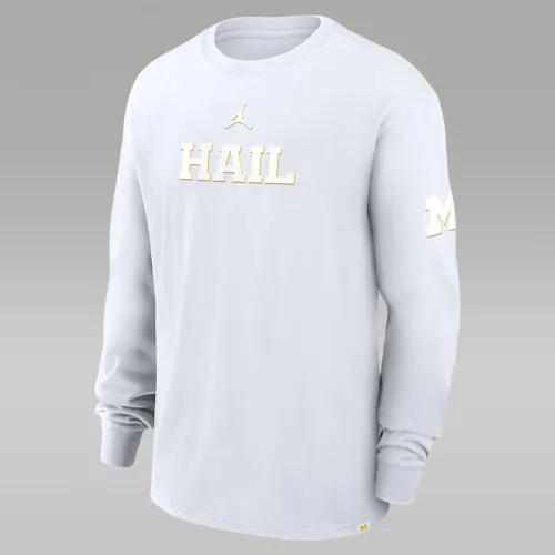Michigan Wolverines Statement Max90 чоловічі Nike College Long-Sleeve футболка колір білий