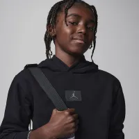 Nike Jordan MJ Flight Big дитячі Fleece Pullover Толстовка з капюшоном колір чорний