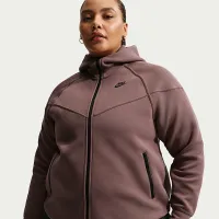 Nike Sportswear Tech Fleece Windrunner жіноча Full-Zip Толстовка з капюшоном (великі розміри) колір коричневий