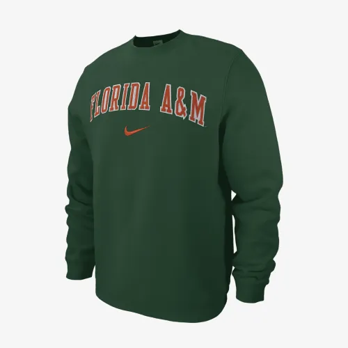 FAMU Club Fleece чоловічі Nike College Crew-Neck світшот колір зелений