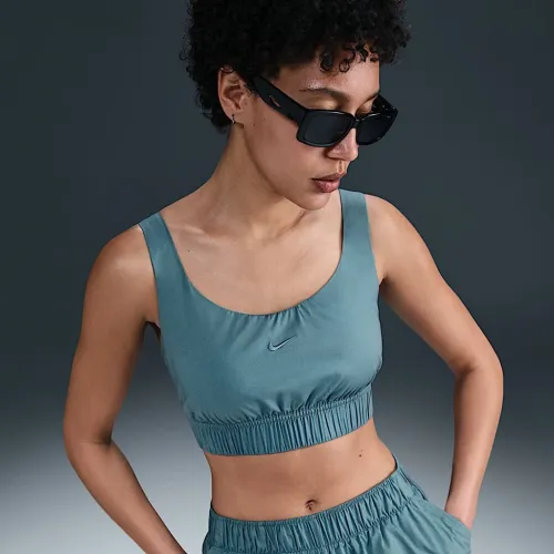 Nike Sportswear Chill Poplin жіноча Slim Cropped Tank Top блакитний