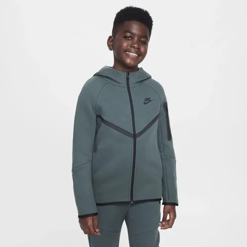Nike Sportswear Tech Fleece Big дитячі Full-Zip Толстовка з капюшоном колір зелений