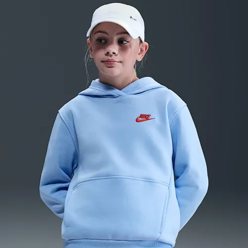 Nike Sportswear Club Fleece Big детские Pullover Толстовка с капюшоном синий