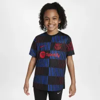 FC Barcelona Academy Pro Away Big детские Nike Dri-FIT Soccer Pre-Match Short-Sleeve Top цвет черный