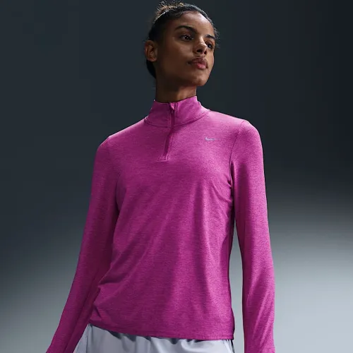 Nike Swift Element жіноча UV Protection 1/4-Zip Running Top колір фіолетовий