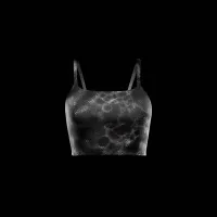 Nike One Convertible женская Light-Support Lightly Lined Longline Printed Sports Bra цвет черный