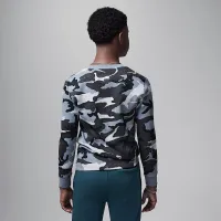 Nike Jordan Brooklyn Essentials Big дитячі Camo Long Sleeve Top колір сірий