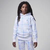 Nike Jordan Brooklyn Essentials Big дитячі Holiday Fleece Pullover Толстовка з капюшоном колір білий
