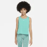 Nike Dri-FIT One Big дитячі (Girls') тренувальні Tank Top колір зелений
