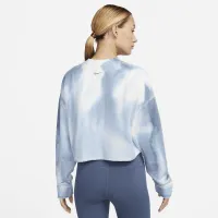 Nike Yoga Luxe Women's Cropped Crew-Neck Fleece Sweatshirt Blue