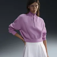 Nike Sportswear Phoenix Fleece женская 1/2-Zip Cropped свитшот Pink