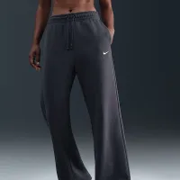 Nike Sportswear Phoenix Fleece жіноча З високою талією Wide-Leg Pants колір сірий