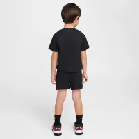 Nike Tech Fleece Toddler Tee and шорты набор цвет черный