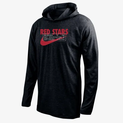 Chicago Red Stars Men's Nike Soccer Long-Sleeve Hooded T-Shirt
