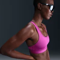 Nike Swoosh Light Support женская Non-Padded Sports Bra цвет фиолетовый