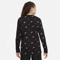 Nike Sportswear Big детские Long-Sleeve футболка цвет черный