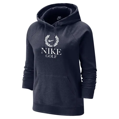 Nike для гольфа женская Fleece Толстовка с капюшоном синий