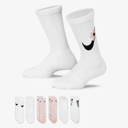 Nike Everyday Plus Cushioned дитячі Crew шкарпетки (6 пар) різнокольорові
