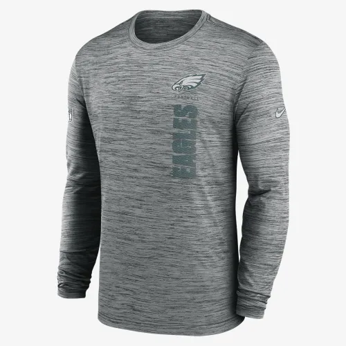 Philadelphia Eagles Sideline Velocity чоловічі Nike Dri-FIT NFL Long-Sleeve T-Shirt колір сірий