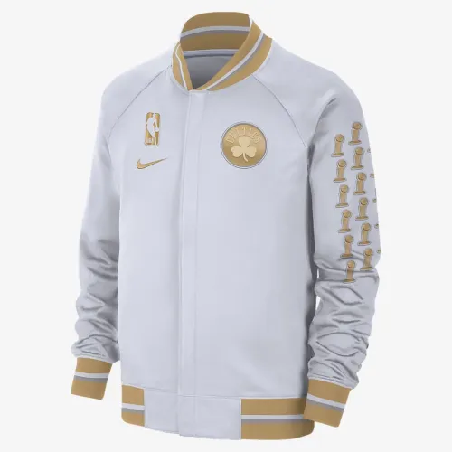 Boston Celtics Trophy Ring Banner чоловічі Nike NBA Full-Zip Authentic Куртка колір білий