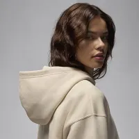 Nike Jordan Brooklyn Fleece жіноча Pullover Толстовка з капюшоном колір коричневий