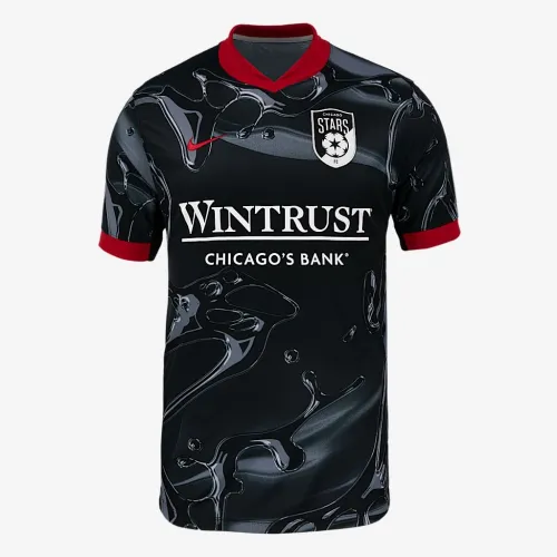 Chicago Stars FC 2025 Stadium Away мужские Nike Dri-FIT NWSL Replica Jersey цвет черный