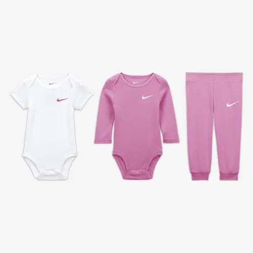 Nike Essentials Baby (0-9M) 3-Piece Bodysuit набор Pink