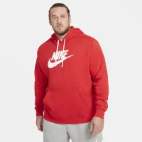 Nike Sportswear Club Fleece мужские Graphic Pullover Толстовка с капюшоном цвет красный