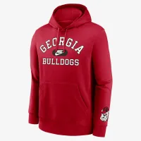 Georgia Bulldogs Legacy Club Foundational мужские Nike College Pullover Толстовка с капюшоном цвет красный