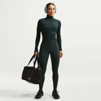 Nike Universa женская С высокой Талией Full-Length лосины with No Front Seam цвет зеленый