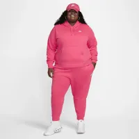 Nike Sportswear Club Fleece женская Pullover Толстовка с капюшоном (большие размеры) Pink