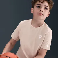 Nike Little детские Kobe футболка цвет коричневый