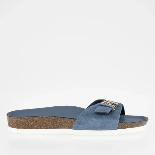Шльопанці Tommy Hilfiger Monogram Flat Mule FW0FW07071-DBX - Синій