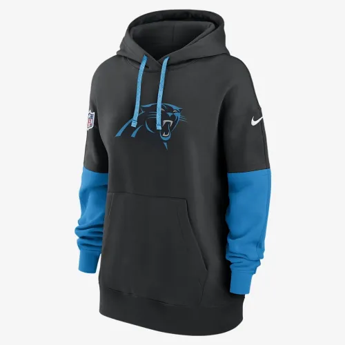 Carolina Panthers Sideline Essential женская Nike NFL Pullover Толстовка с капюшоном цвет черный