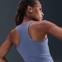 Nike One Fitted жіноча Dri-FIT Tank Top блакитний