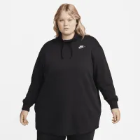 Nike Sportswear Club Fleece жіноча оверсайз Mock-Neck світшот (великі розміри) колір чорний