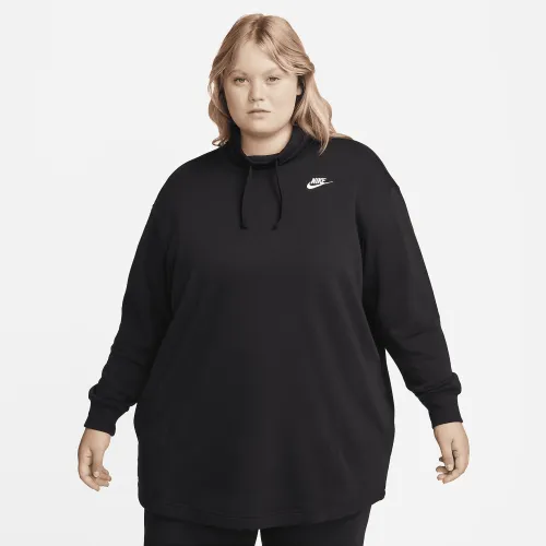 Nike Sportswear Club Fleece женская оверсайз Mock-Neck свитшот (большие размеры) цвет черный