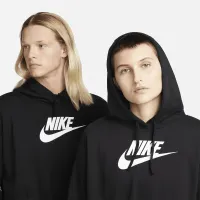 Nike Sportswear Club Fleece жіноча оверсайз Crop Graphic Толстовка з капюшоном колір чорний