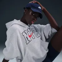 Nike Sportswear Phoenix Fleece жіноча Over-оверсайз Толстовка з капюшоном колір коричневий