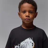 Nike Jordan Little дитячі Reissue футболка колір чорний
