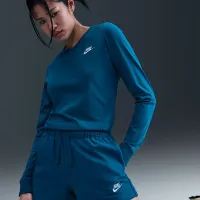 Nike Sportswear Club Fleece женская Mid-Rise шорты синий