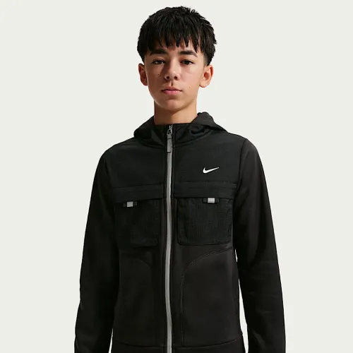 Nike Sportswear City Utility Big детские Full-Zip Толстовка с капюшоном цвет черный