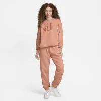 Nike Sportswear Phoenix Fleece женская оверсайз Crew-Neck Logo свитшот цвет коричневый