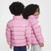 Nike Little детские Wrapped Swoosh Debossed Quilted Куртка Pink