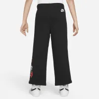 Nike Floral Fleece Little дитячі Wide Leg Pants колір чорний
