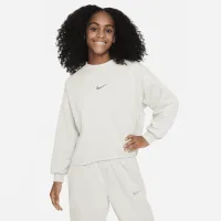 Nike Sportswear Big дитячі (Girls') Dri-FIT Crew-Neck світшот колір сірий