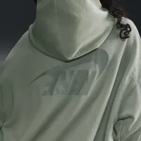 Nike Sportswear женская оверсайз Full-Zip French Terry Толстовка с капюшоном цвет зеленый