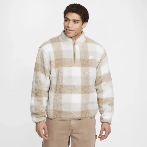 Nike Club чоловічі Winterized Half-Zip колір коричневий